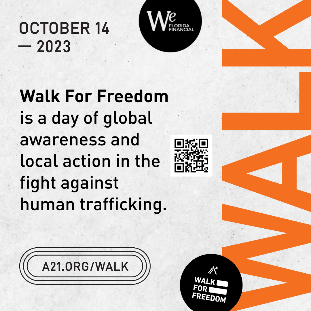 A21 Walk for Freedom Saturday, October 14th, 2023 7:30 AM 