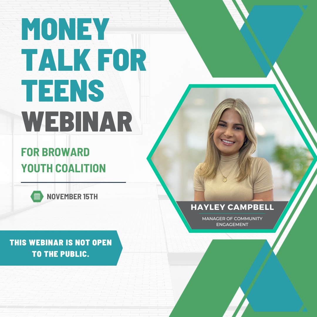 Broward Youth Coalition Money Talk for Teens Webinar
