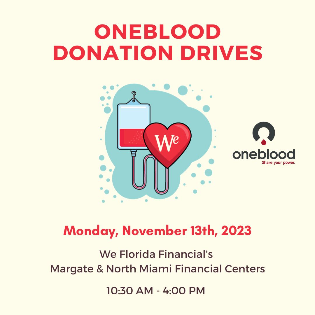OneBlood Donation Drives – All Financial Centers